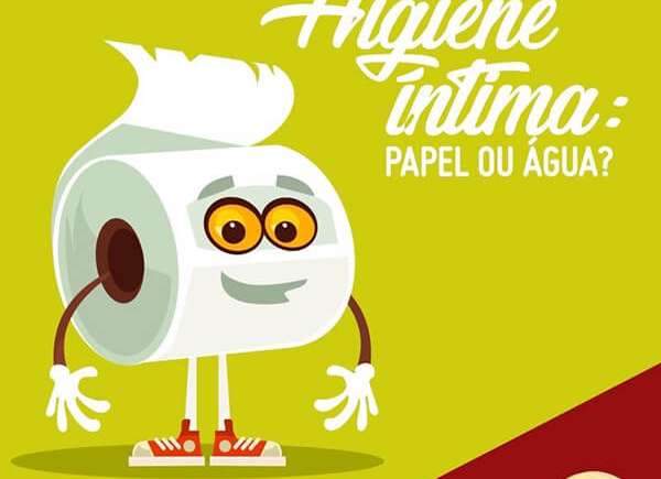 QUEM TEM HEMORROIDAS NÃO SE DEVE LIMPAR COM PAPEL HIGIÊNICO.
